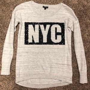 Express sequin NYC sweater